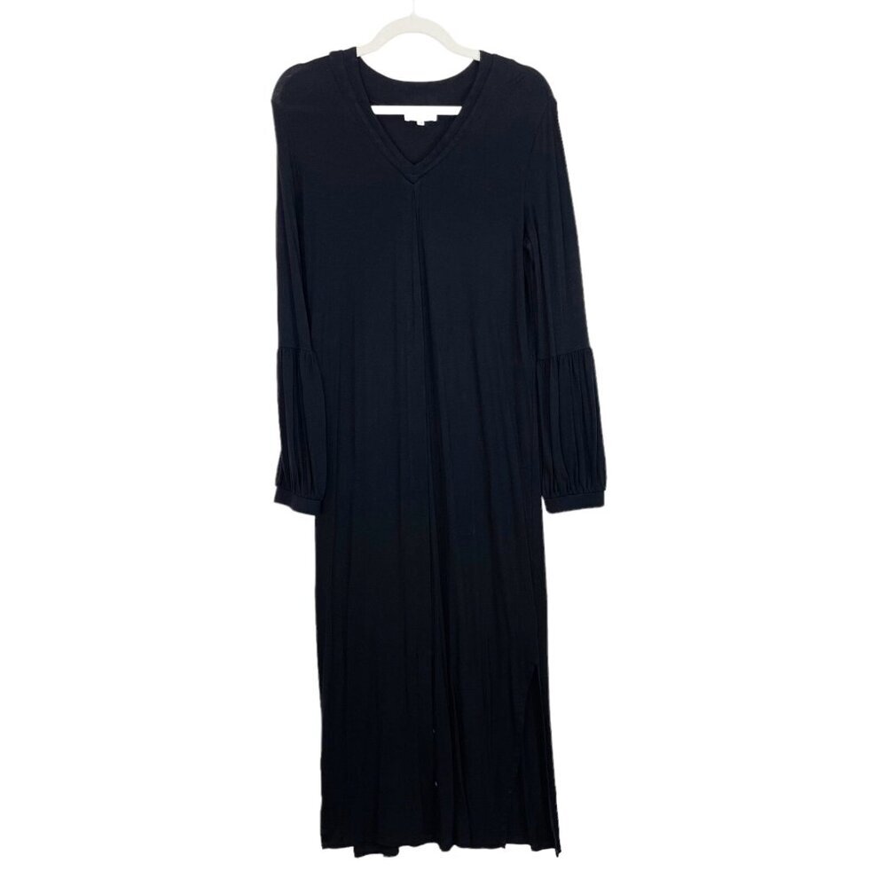J Crew x Universal Standard Black Maxi Dress Womens Size XS‎ Long Sleeve